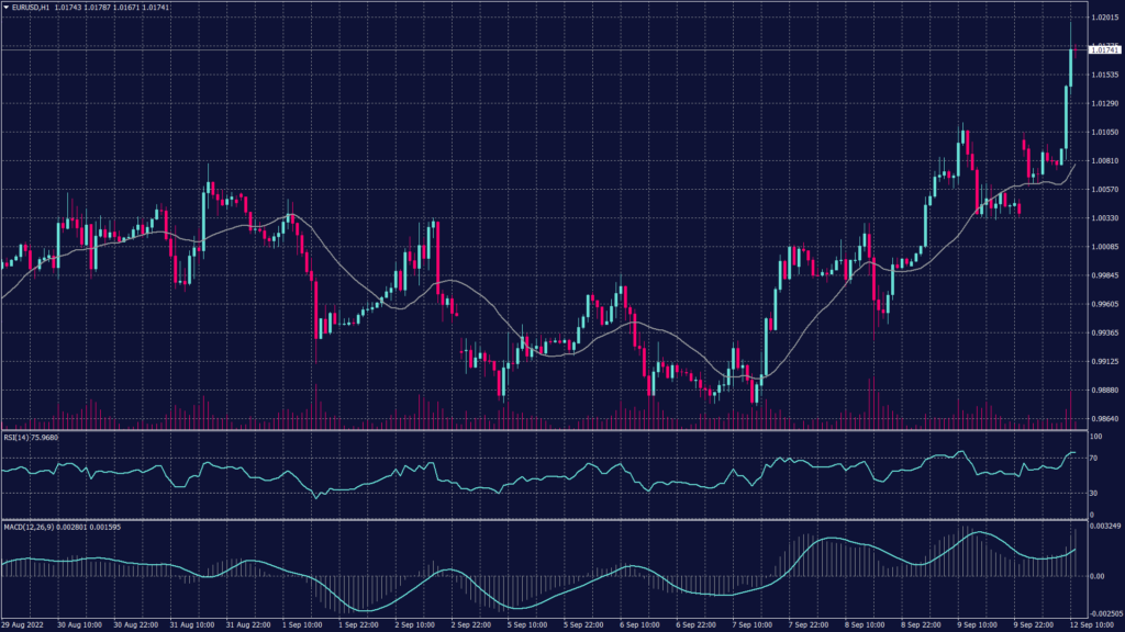 EURUSD hourly chart shows light support at 1.008 which might not hold against heavy bearish pressure.