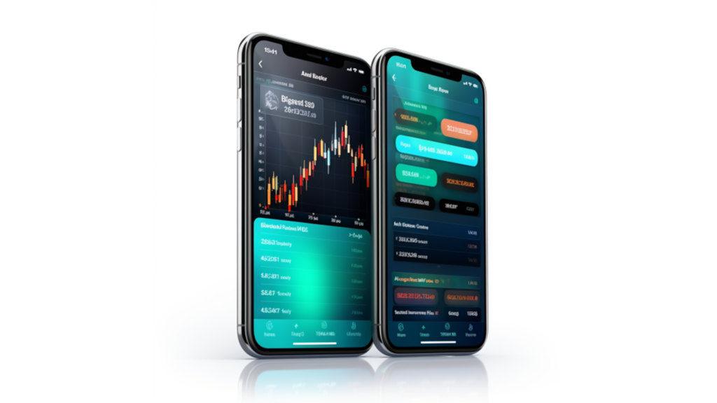 MT4 vs. MT5: 2 smartphones displaying MetaTrader platform.